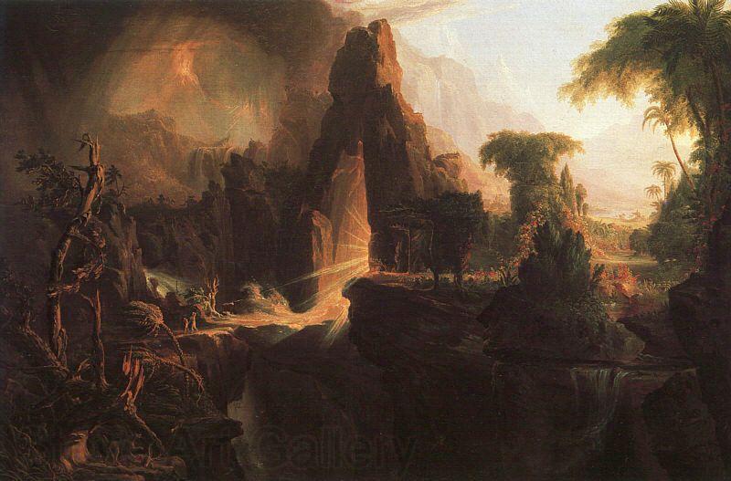 Thomas Cole Expulsion From the Garden of Eden France oil painting art